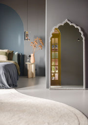 Mirror Clarity Silver styled in a calm, modern interior with soft lighting.
